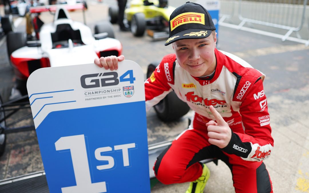 Linus Granfors regains GB4 Championship lead after winning drive at Silverstone